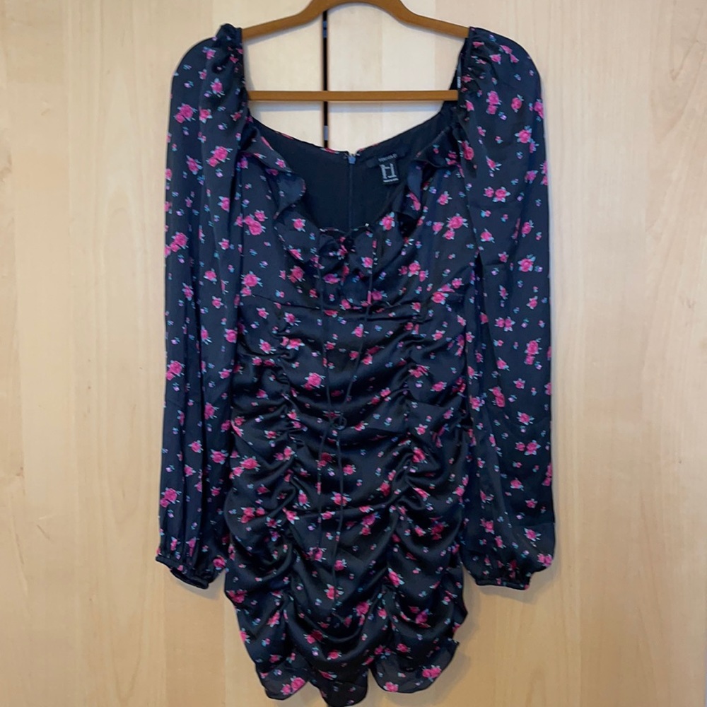 Ruched floral dress